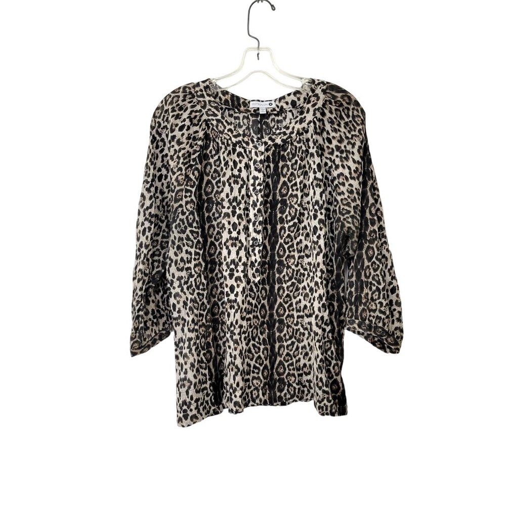 Cotton On Animal Print Leopard Print Peasant Blouse